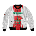 Morocco Football Custom Bomber Jacket Atlas Lions Champions 2025 - White - African Pride