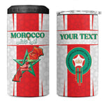Morocco Football Custom 4 in 1 Can Cooler Tumbler Atlas Lions Champions 2025 - White - African Pride