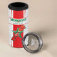 Morocco Football Custom 4 in 1 Can Cooler Tumbler Atlas Lions Champions 2025 - White - African Pride