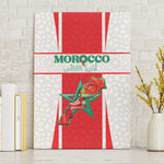 Morocco Football Canvas Wall Art Atlas Lions Champions 2025 - White - African Pride