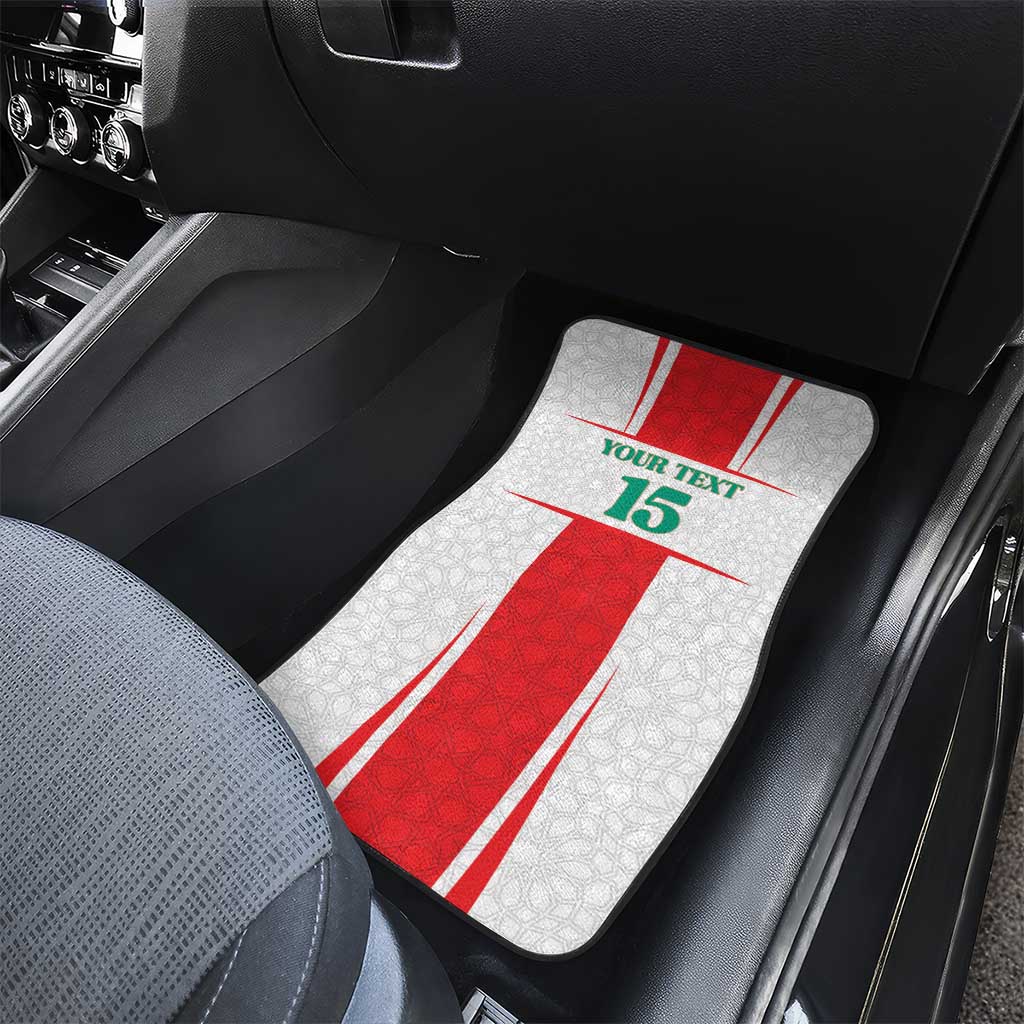 Morocco Football Custom Car Mats Atlas Lions Champions 2025 - White - African Pride