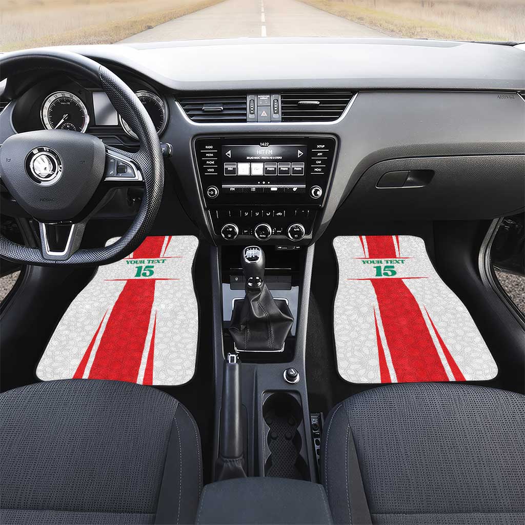 Morocco Football Custom Car Mats Atlas Lions Champions 2025 - White - African Pride