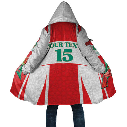 Custom Morocco Football Cloak Go Champions Atlas Lions - White