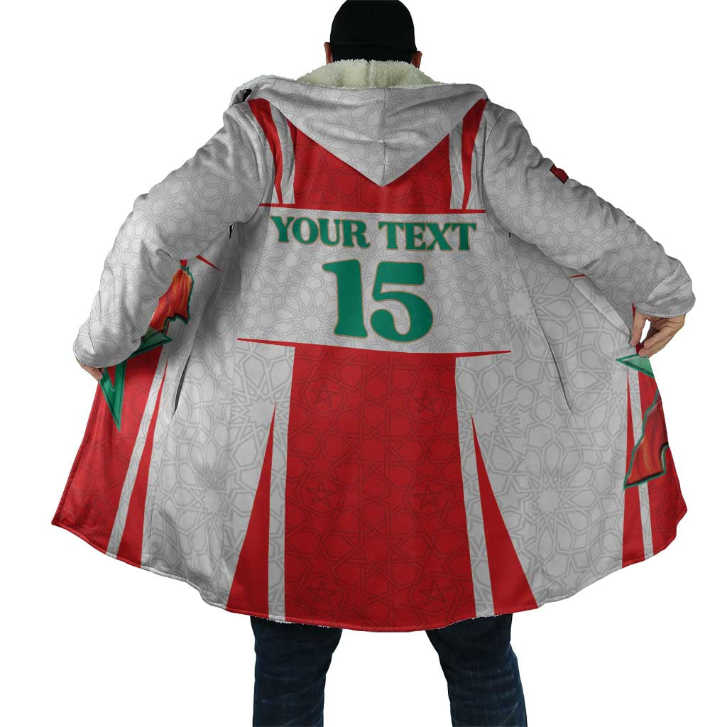 Custom Morocco Football Cloak Go Champions Atlas Lions - White