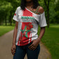 Custom Morocco Football Cross Shoulder Shirt Go Champions Atlas Lions - White