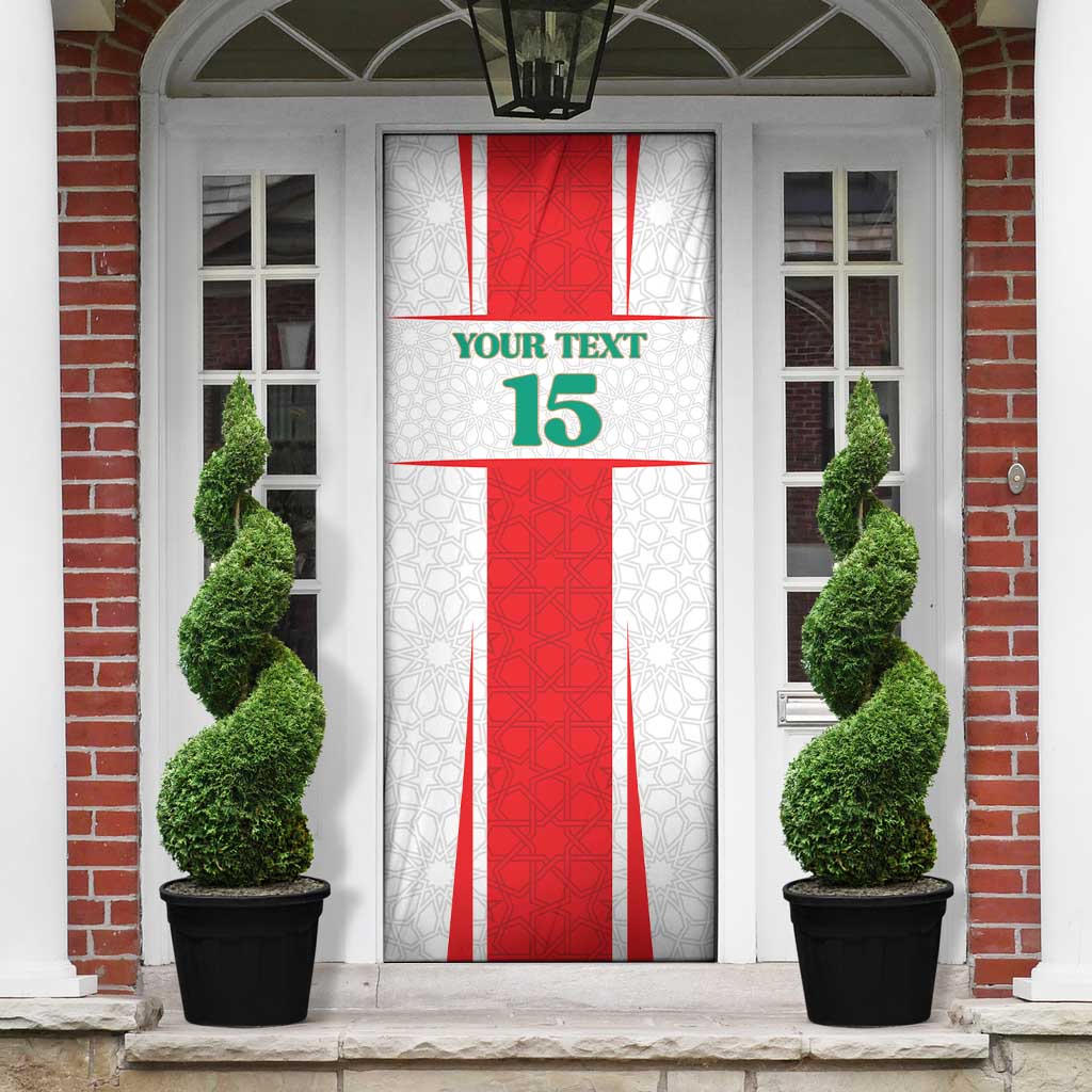Custom Morocco Football Door Cover Go Champions Atlas Lions - White