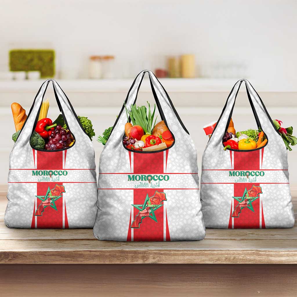 Morocco Football Grocery Bag Atlas Lions Champions 2025 - White - African Pride