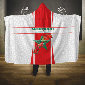Morocco Football Hooded Blanket Atlas Lions Champions 2025 - White - African Pride
