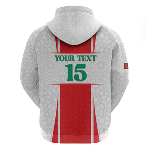 Morocco Football Custom Hoodie Atlas Lions Champions 2025 - White - African Pride