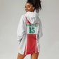 Morocco Football Custom Hoodie Dress Atlas Lions Champions 2025 - White - African Pride