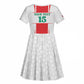 Morocco Football Custom Kid Short Sleeve Dress Atlas Lions Champions 2025 - White - African Pride