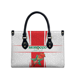 Morocco Football Leather Bag Go Champions Atlas Lions - White