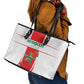 Morocco Football Leather Tote Bag Atlas Lions Champions 2025 - White - African Pride