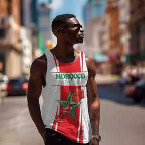 Morocco Football Custom Men Tank Top Atlas Lions Champions 2025 - White - African Pride