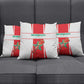 Morocco Football Pillow Cover Go Champions Atlas Lions - White