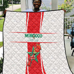 Morocco Football Quilt Atlas Lions Champions 2025 - White - African Pride