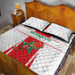 Morocco Football Quilt Bed Set Atlas Lions Champions 2025 - White - African Pride