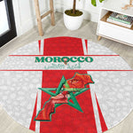 Morocco Football Round Carpet Atlas Lions Champions 2025 - White - African Pride