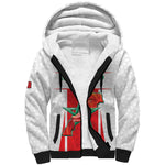 Morocco Football Custom Sherpa Hoodie Atlas Lions Champions 2025 - White - African Pride