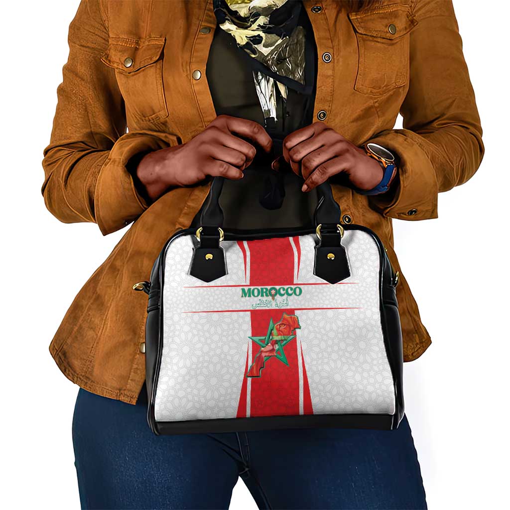 Morocco Football Shoulder Handbag Atlas Lions Champions 2025 - White - African Pride
