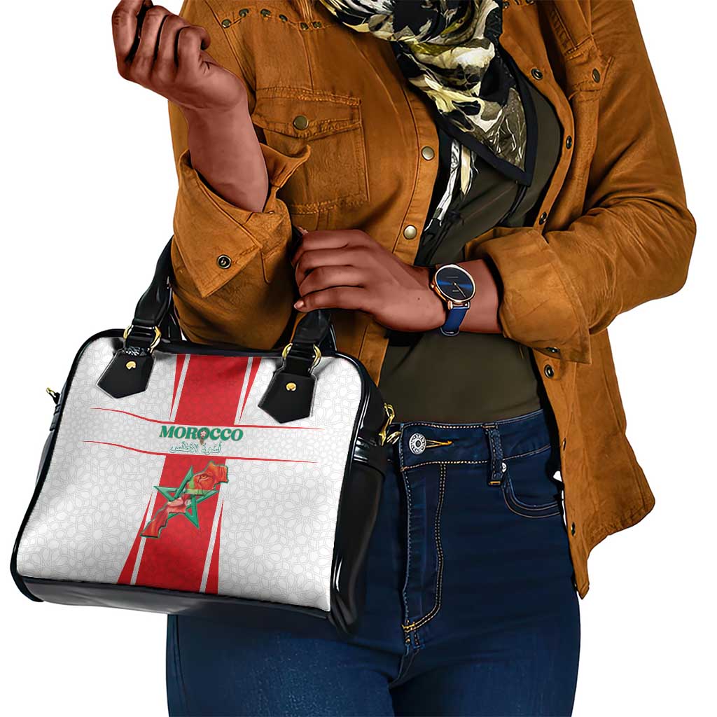 Morocco Football Shoulder Handbag Atlas Lions Champions 2025 - White - African Pride