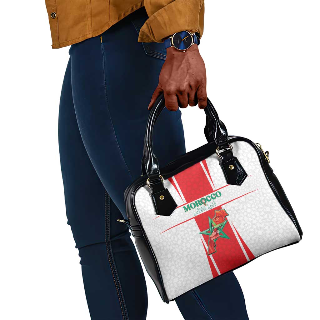Morocco Football Shoulder Handbag Atlas Lions Champions 2025 - White - African Pride