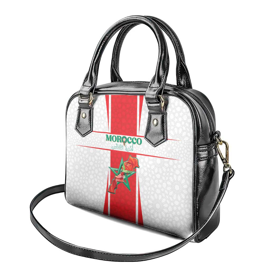 Morocco Football Shoulder Handbag Atlas Lions Champions 2025 - White - African Pride