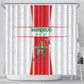 Morocco Football Shower Curtain Atlas Lions Champions 2025 - White - African Pride