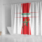 Morocco Football Shower Curtain Atlas Lions Champions 2025 - White - African Pride