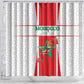 Morocco Football Shower Curtain Atlas Lions Champions 2025 - White - African Pride