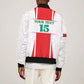Morocco Football Custom Sleeve Zip Bomber Jacket Atlas Lions Champions 2025 - White - African Pride