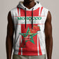 Morocco Football Custom Sleeveless Hoodie Atlas Lions Champions 2025 - White - African Pride