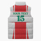 Custom Morocco Football Sleeveless Puffer Jacket Go Champions Atlas Lions - White
