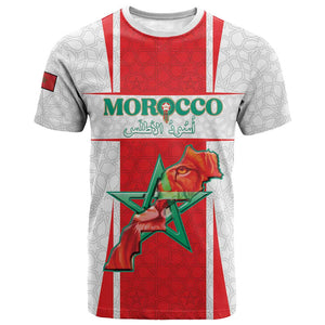 Morocco Football Custom T shirt Atlas Lions Champions 2025 - White LT15