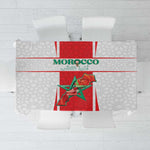 Morocco Football Tablecloth Atlas Lions Champions 2025 - White - African Pride