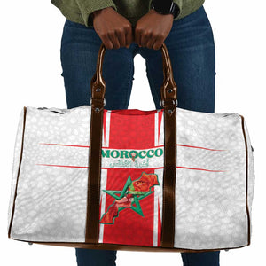 Morocco Football Travel Bag Go Champions Atlas Lions - White