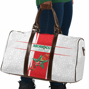 Morocco Football Travel Bag Go Champions Atlas Lions - White