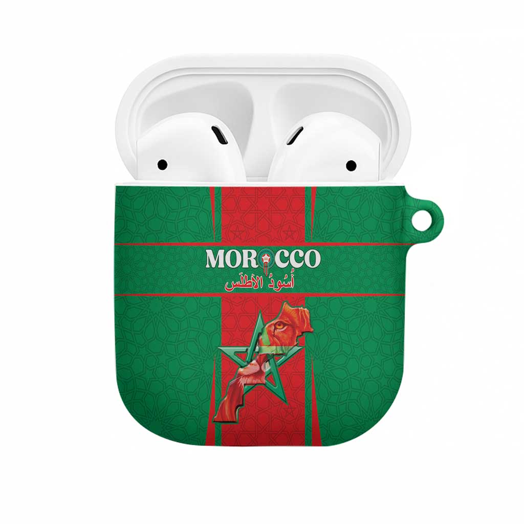 Morocco Football AirPods Case Go Champions Atlas Lions - Red