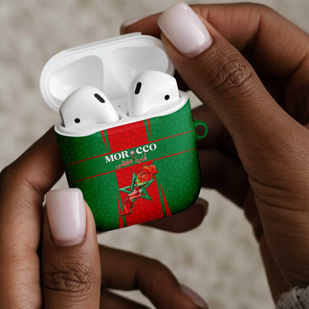 Morocco Football AirPods Case Go Champions Atlas Lions - Red