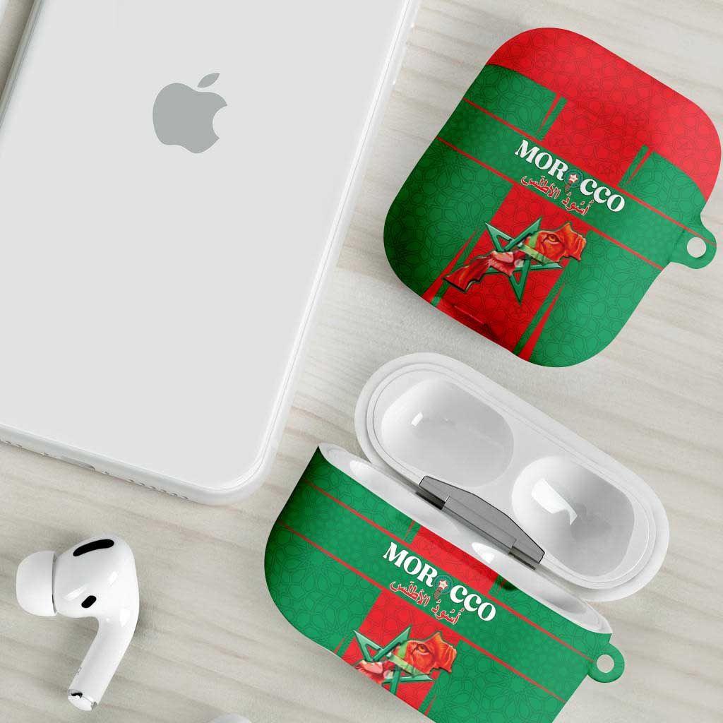 Morocco Football AirPods Case Go Champions Atlas Lions - Red
