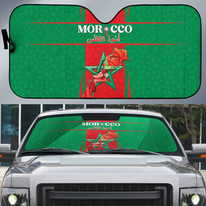 Morocco Football Auto Sun Shade Go Champions Atlas Lions - Red