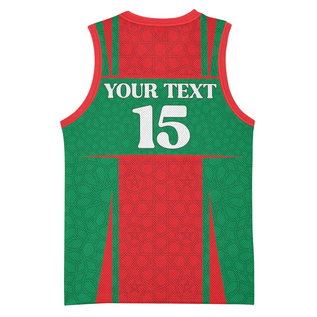 Morocco Football Custom Basketball Jersey Atlas Lions Champions 2025 - Red - African Pride