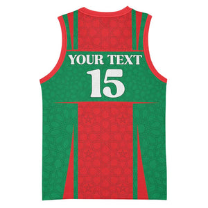 Morocco Football Custom Basketball Jersey Atlas Lions Champions 2025 - Red - African Pride