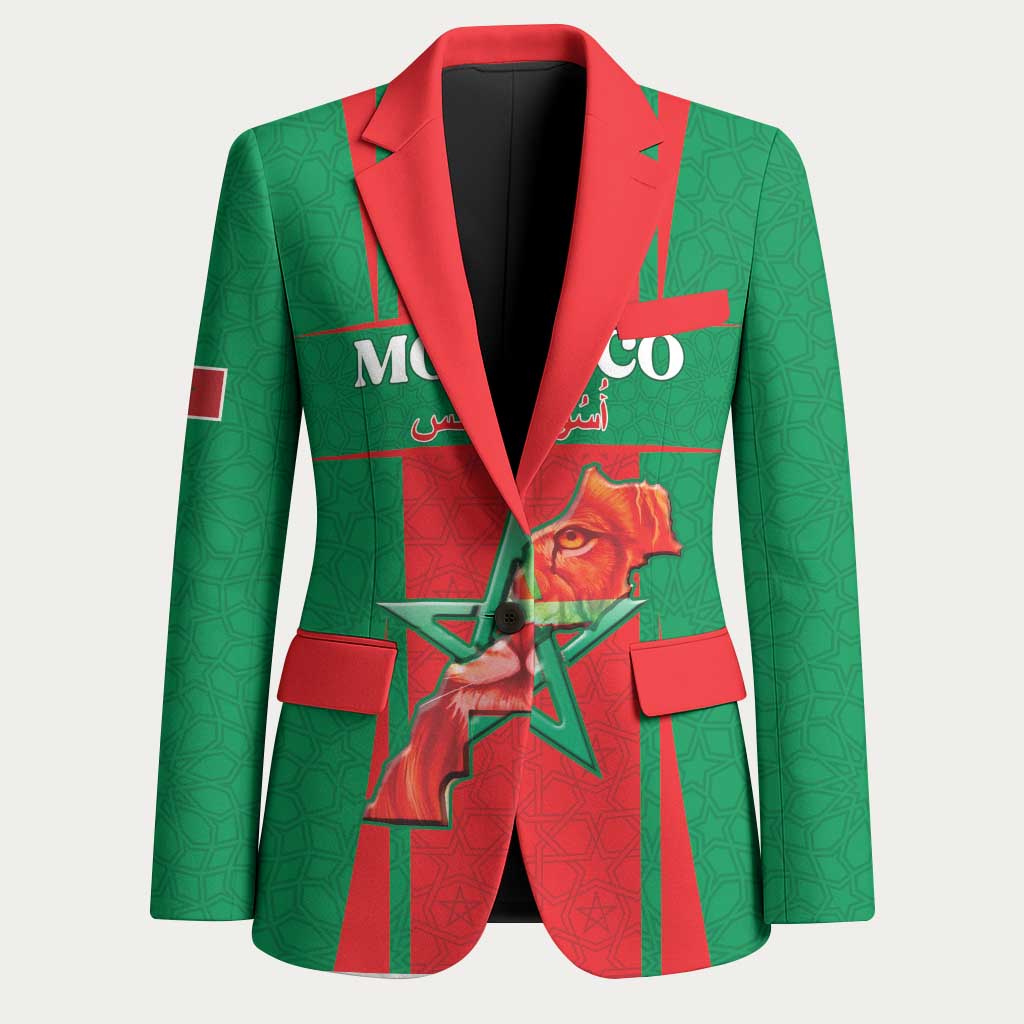 Custom Morocco Football Blazer Go Champions Atlas Lions - Red