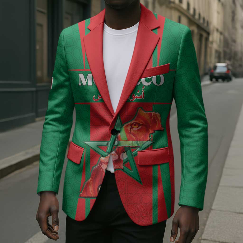 Custom Morocco Football Blazer Go Champions Atlas Lions - Red
