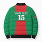 Custom Morocco Football Bomber Puffer Jacket Go Champions Atlas Lions - Red