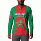 Custom Morocco Football Button Sweatshirt Go Champions Atlas Lions - Red