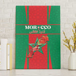 Morocco Football Canvas Wall Art Atlas Lions Champions 2025 - Red - African Pride