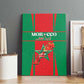 Morocco Football Canvas Wall Art Atlas Lions Champions 2025 - Red - African Pride