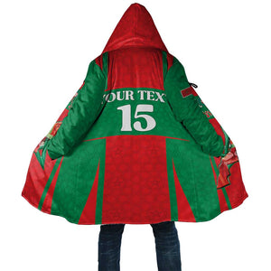 Custom Morocco Football Cloak Go Champions Atlas Lions - Red